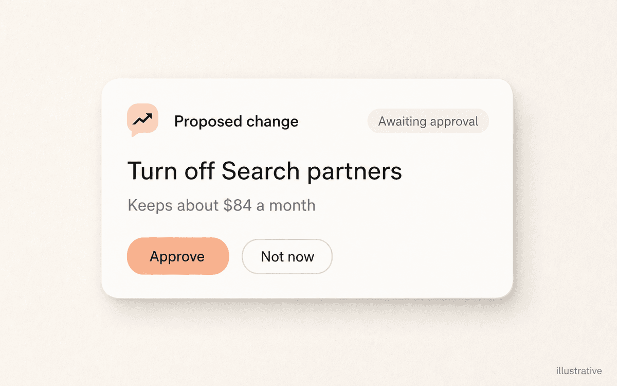 A proposed change with its approve button.